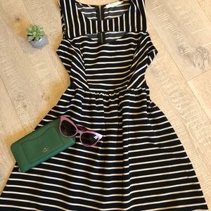 Lush black and white stripe dress